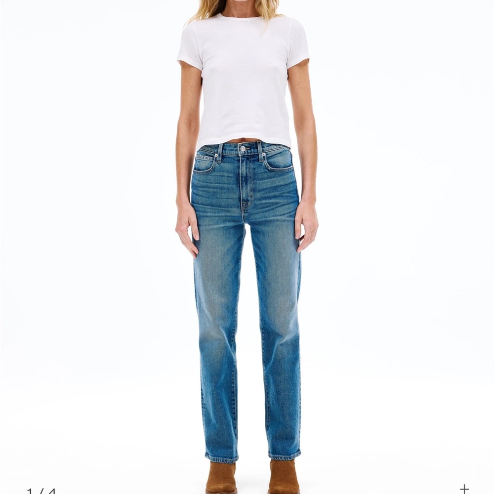 SLVRLAKE London high rise straight leg jean size 25 Blue Bird wash